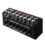 Selector de Sinal de Áudio 6 Entradas 2 Saídas, Comutador de Áudio, Saída Síncrona de 2 Canais Interface RCA, B080