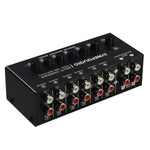 Selector de Sinal de Áudio 6 Entradas 2 Saídas, Comutador de Áudio, Saída Síncrona de 2 Canais Interface RCA, B080