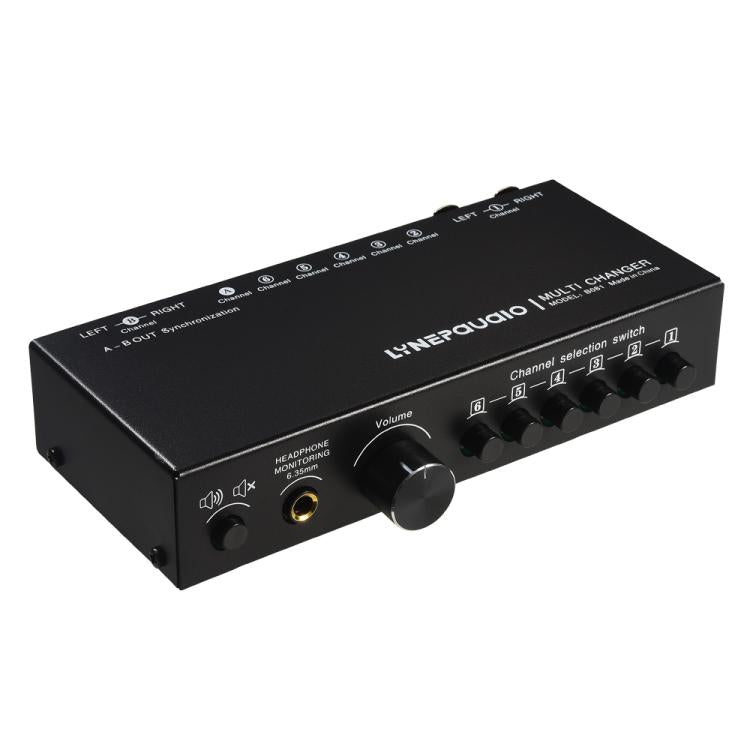Selector Comutador de Sinal de Áudio 6 Entradas 3 Saídas, Comutador Multi-canal, Controlador de Volume de Coluna Ativo Passivo Totalmente Balanceado, Selector RCA, B081