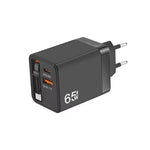 FC1 Cabo Retrátil 3 em 1 Tipo-C 70cm, PD3.0, QC3.0 Carregador USB para Telemóvel, Ficha UE