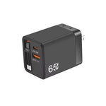 FC1 Cabo Retrátil 3 em 1 Tipo-C 70cm, PD3.0, QC3.0 Carregador USB para Telemóvel, Ficha EUA