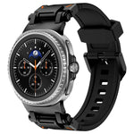Pulseira de Relógio em Silicone com Conector Metálico Explorer, Para Samsung Galaxy Watch8 / Watch8 Classic