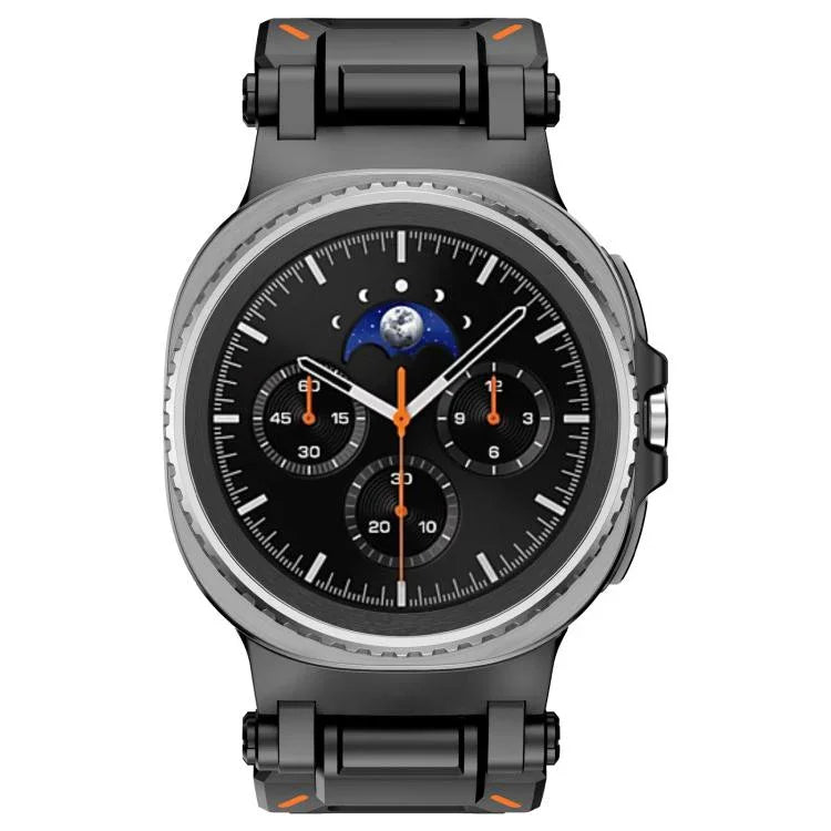 Pulseira de Relógio em Silicone com Conector Metálico Explorer, Para Samsung Galaxy Watch8 / Watch8 Classic
