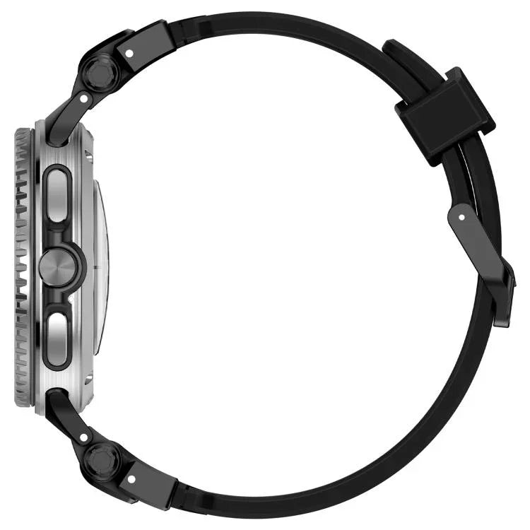 Pulseira de Relógio em Silicone com Conector Metálico Explorer, Para Samsung Galaxy Watch8 / Watch8 Classic