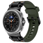 Pulseira de Relógio em Silicone com Conector Metálico Explorer, Para Samsung Galaxy Watch8 / Watch8 Classic