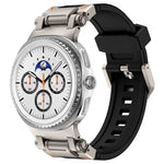 Pulseira de Relógio em Silicone com Conector Metálico Explorer, Para Samsung Galaxy Watch8 / Watch8 Classic
