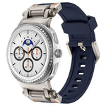 Pulseira de Relógio em Silicone com Conector Metálico Explorer, Para Samsung Galaxy Watch8 / Watch8 Classic