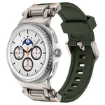 Pulseira de Relógio em Silicone com Conector Metálico Explorer, Para Samsung Galaxy Watch8 / Watch8 Classic