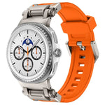 Pulseira de Relógio em Silicone com Conector Metálico Explorer, Para Samsung Galaxy Watch8 / Watch8 Classic