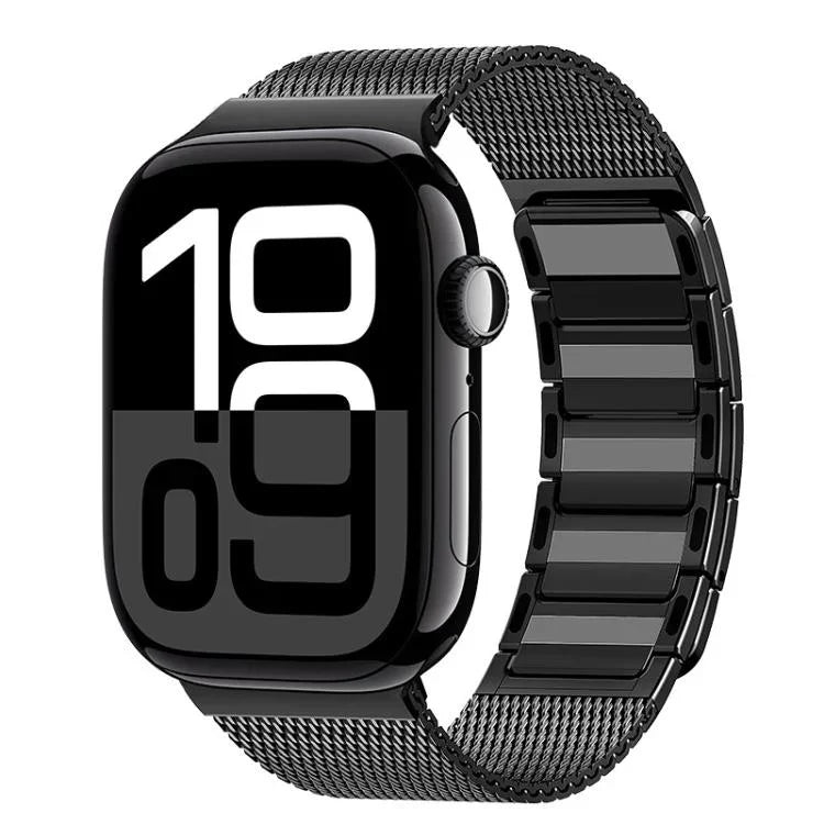 Bracelete Magnética em Aço Inoxidável Trançado em Forma de I, Para Apple Watch 46mm / 49mm / 45mm / 44mm, Para Apple Watch 42mm / 41mm / 40mm / 38mm