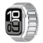 Bracelete Magnética em Aço Inoxidável Trançado em Forma de I, Para Apple Watch 46mm / 49mm / 45mm / 44mm, Para Apple Watch 42mm / 41mm / 40mm / 38mm