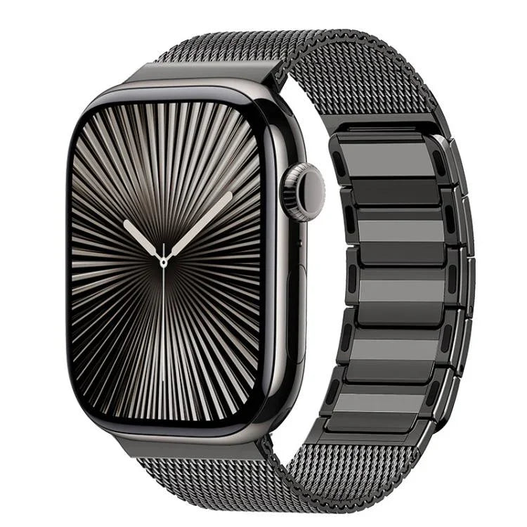 Bracelete Magnética em Aço Inoxidável Trançado em Forma de I, Para Apple Watch 46mm / 49mm / 45mm / 44mm, Para Apple Watch 42mm / 41mm / 40mm / 38mm