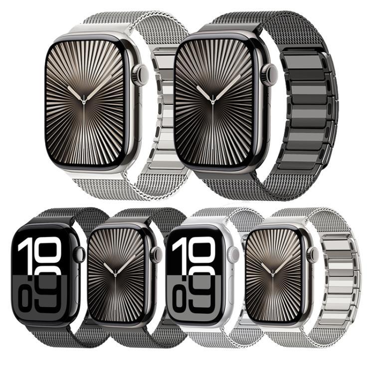 Bracelete Magnética em Aço Inoxidável Trançado em Forma de I, Para Apple Watch 46mm / 49mm / 45mm / 44mm, Para Apple Watch 42mm / 41mm / 40mm / 38mm