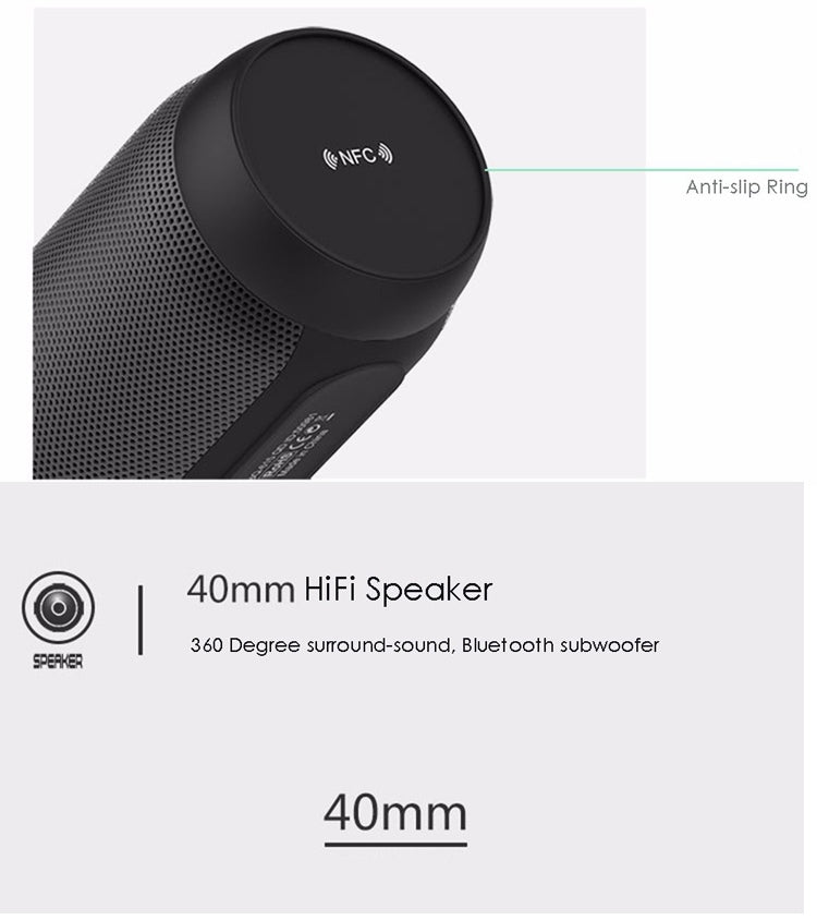 Coluna Estéreo HiFi Sem Fios LED Colorida BQ615 PRO, Combina Bluetooth + Leitor de Cartão TF + Rádio FM + AUX + NFC, BQ615 PRO