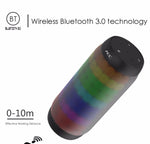Coluna Estéreo HiFi Sem Fios LED Colorida BQ615 PRO, Combina Bluetooth + Leitor de Cartão TF + Rádio FM + AUX + NFC, BQ615 PRO