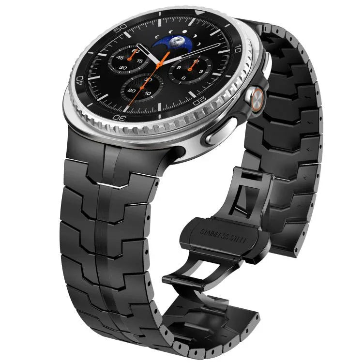 Pulseira de Relógio em Aço Inoxidável com Fivela Borboleta, Para Samsung Galaxy Watch8 / Watch8 Classic