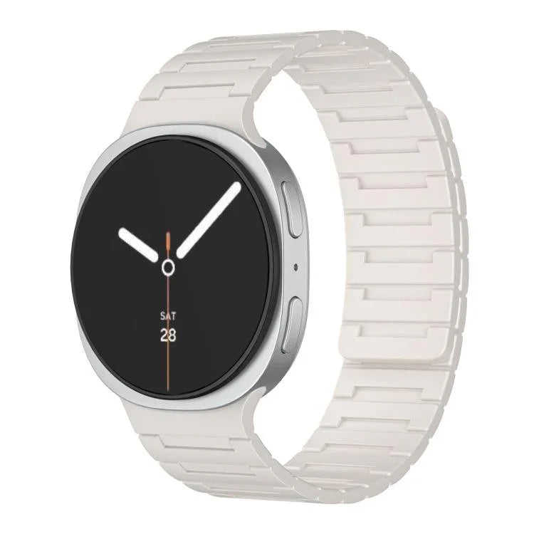 Pulseira de Relógio Magnética em Silicone Macio, Para Samsung Galaxy Watch8 / Watch8 Classic