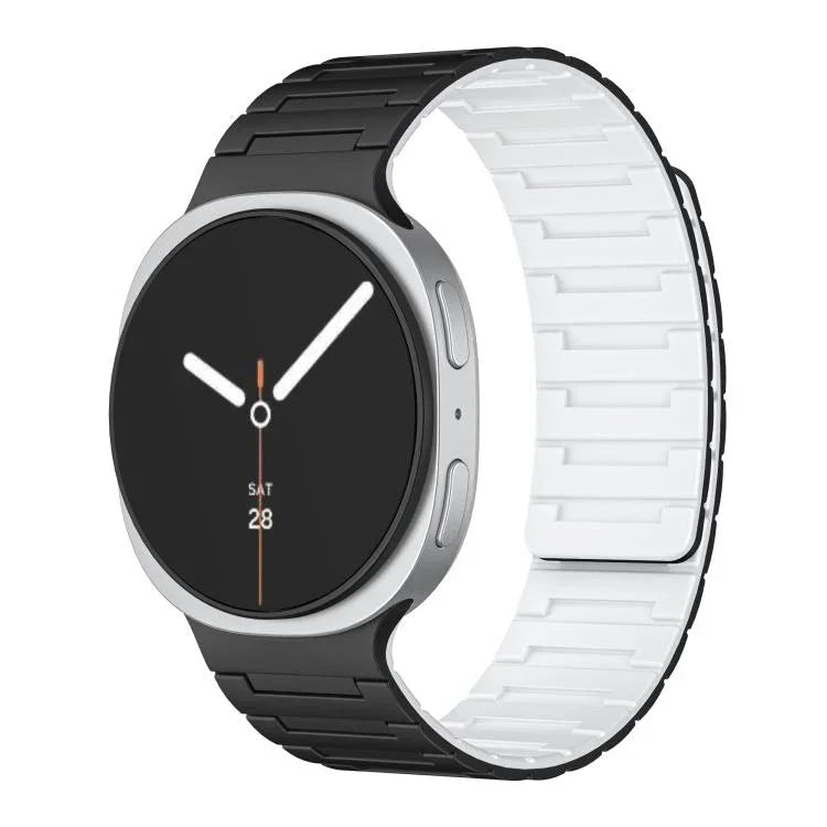 Pulseira de Relógio Magnética em Silicone Macio, Para Samsung Galaxy Watch8 / Watch8 Classic