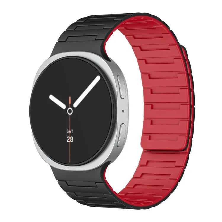 Pulseira de Relógio Magnética em Silicone Macio, Para Samsung Galaxy Watch8 / Watch8 Classic
