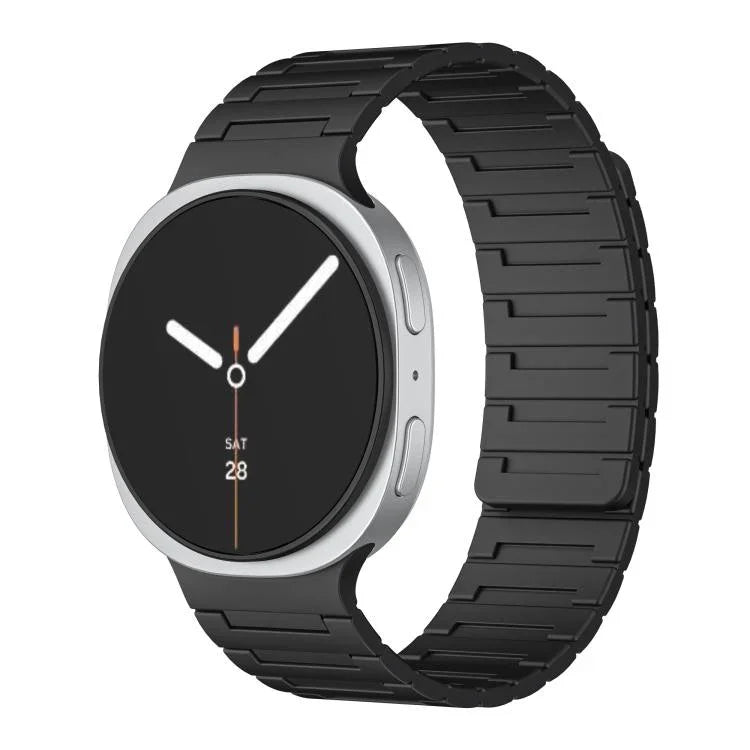 Pulseira de Relógio Magnética em Silicone Macio, Para Samsung Galaxy Watch8 / Watch8 Classic