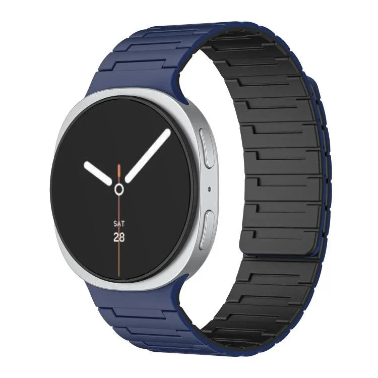 Pulseira de Relógio Magnética em Silicone Macio, Para Samsung Galaxy Watch8 / Watch8 Classic