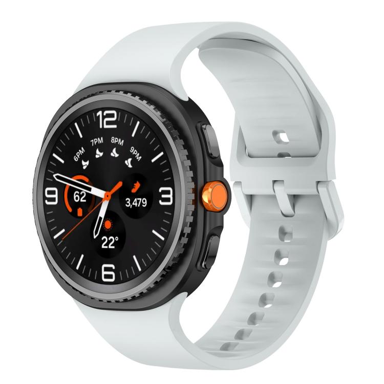 Pulseira de Relógio em Silicone de Cor Sólida e Lisa, Para Samsung Galaxy Watch8 / Watch8 Classic