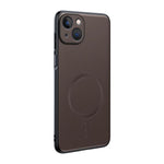 Capa para telemóvel em pele lisa com MagSafe e proteção anti-impactos, Para iPhone 15, Para iPhone 14 Plus, Para iPhone 14, Para iPhone 14 Pro, Para iPhone 14 Pro Max, Para iPhone 13 Pro Max, Para iPhone 13 Pro, Para iPhone 13