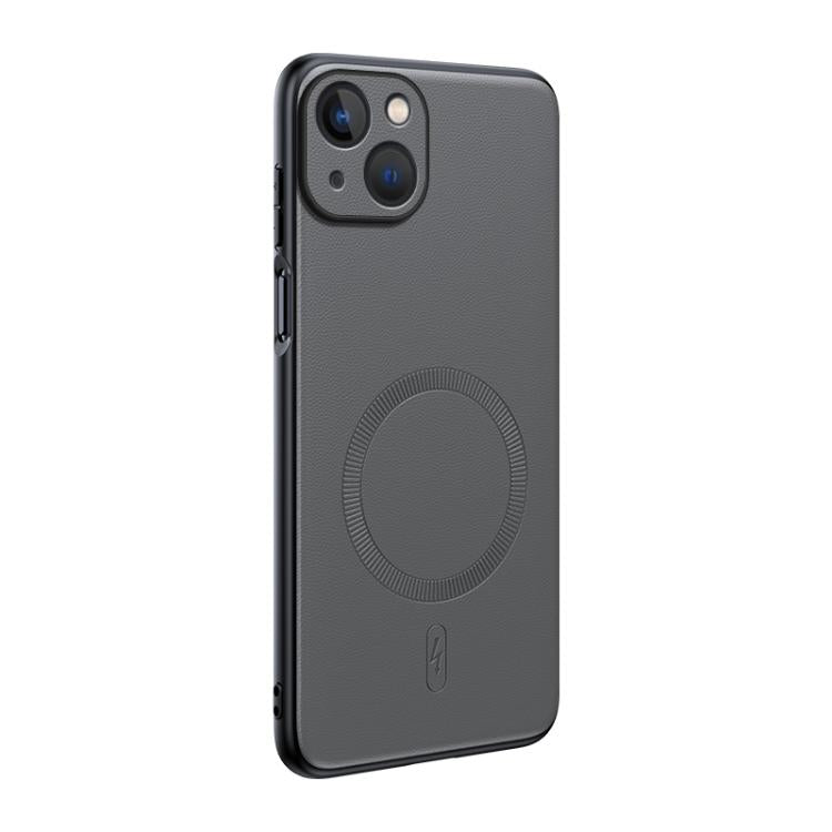 Capa para telemóvel em pele lisa com MagSafe e proteção anti-impactos, Para iPhone 15, Para iPhone 14 Plus, Para iPhone 14, Para iPhone 14 Pro, Para iPhone 14 Pro Max, Para iPhone 13 Pro Max, Para iPhone 13 Pro, Para iPhone 13