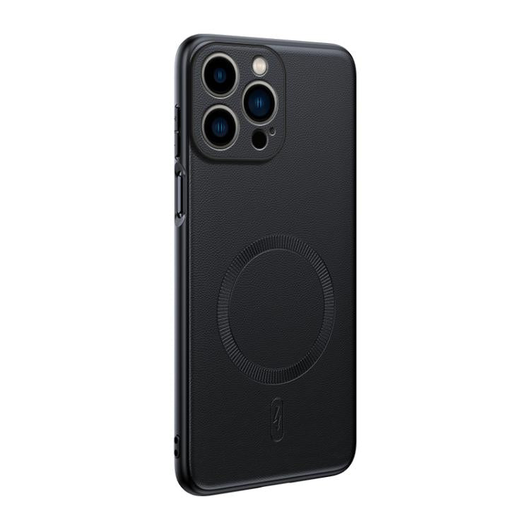 Capa para telemóvel em pele lisa com MagSafe e proteção anti-impactos, Para iPhone 15, Para iPhone 14 Plus, Para iPhone 14, Para iPhone 14 Pro, Para iPhone 14 Pro Max, Para iPhone 13 Pro Max, Para iPhone 13 Pro, Para iPhone 13