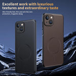 Capa para telemóvel em pele lisa com MagSafe e proteção anti-impactos, Para iPhone 15, Para iPhone 14 Plus, Para iPhone 14, Para iPhone 14 Pro, Para iPhone 14 Pro Max, Para iPhone 13 Pro Max, Para iPhone 13 Pro, Para iPhone 13