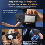 Capa para telemóvel em pele lisa com MagSafe e proteção anti-impactos, Para iPhone 15, Para iPhone 14 Plus, Para iPhone 14, Para iPhone 14 Pro, Para iPhone 14 Pro Max, Para iPhone 13 Pro Max, Para iPhone 13 Pro, Para iPhone 13