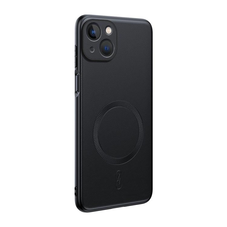 Capa para telemóvel em pele lisa com MagSafe e proteção anti-impactos, Para iPhone 15, Para iPhone 14 Plus, Para iPhone 14, Para iPhone 14 Pro, Para iPhone 14 Pro Max, Para iPhone 13 Pro Max, Para iPhone 13 Pro, Para iPhone 13