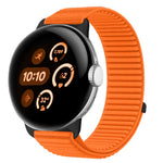 Correia de relógio com interface metálica e fecho de velcro em nylon tecido, para Google Pixel Watch 4 / Watch 3 45mm, para Google Pixel Watch 4 / 3 / 2 / 1 41mm