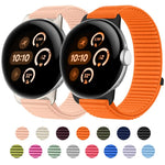 Correia de relógio com interface metálica e fecho de velcro em nylon tecido, para Google Pixel Watch 4 / Watch 3 45mm, para Google Pixel Watch 4 / 3 / 2 / 1 41mm