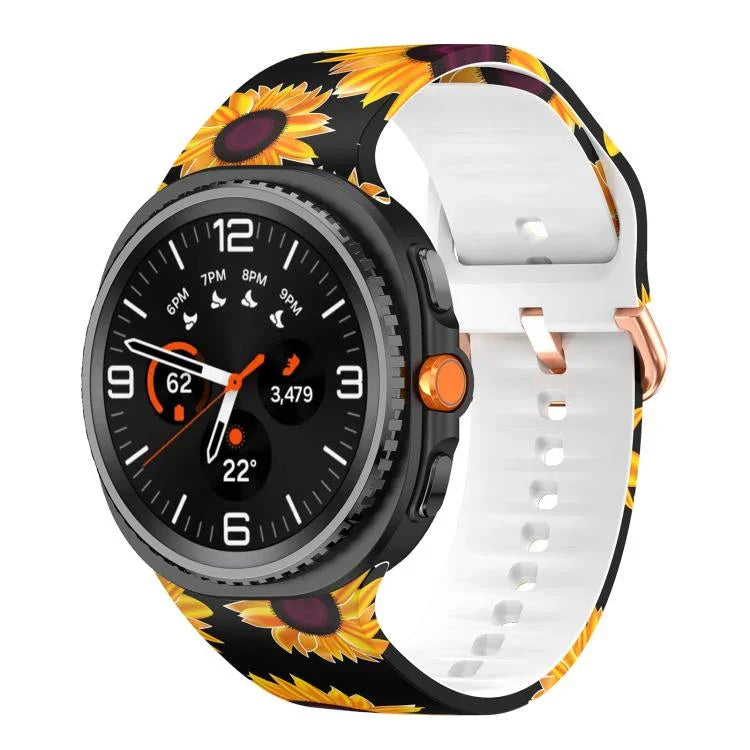 Pulseira de Relógio em Silicone Estampada, Para Samsung Galaxy Watch8 / Watch8 Classic