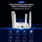 CPF919-E Roteador com 4 Antenas, Slot para Cartão SIM, Porta LAN Única, Versão Eurasiana 4G WiFi, Ficha EUA, Ficha UE