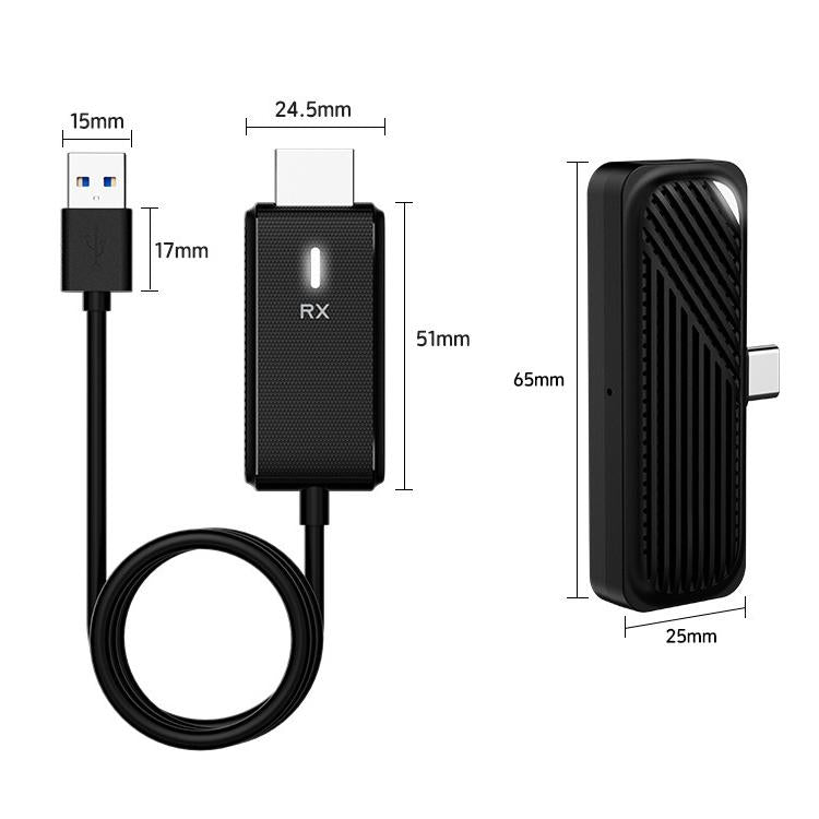 Transmissor e Recetor HDMI Sem Fios para Portátil/PC/TV/Caixa/Projetor