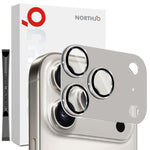 Película de vidro temperado para proteção da lente traseira da câmara com veias CD NORTHJO, para iPhone 17 Pro Max, para iPhone 17 Pro