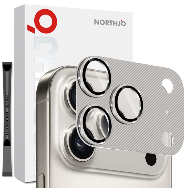 Película de vidro temperado para proteção da lente traseira da câmara com veias CD NORTHJO, para iPhone 17 Pro Max, para iPhone 17 Pro