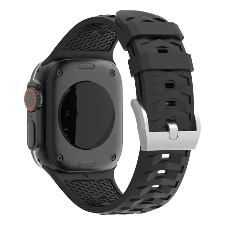 Bracelete em Silicone Bicolor com Textura de Pneu, Para Apple Watch 46mm / 49mm / 45mm / 44mm, Para Apple Watch 42mm / 41mm / 40mm / 38mm