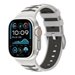 Bracelete em Silicone Bicolor com Textura de Pneu, Para Apple Watch 46mm / 49mm / 45mm / 44mm, Para Apple Watch 42mm / 41mm / 40mm / 38mm