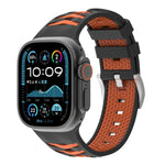 Bracelete em Silicone Bicolor com Textura de Pneu, Para Apple Watch 46mm / 49mm / 45mm / 44mm, Para Apple Watch 42mm / 41mm / 40mm / 38mm