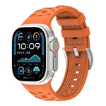 Bracelete em Silicone Bicolor com Textura de Pneu, Para Apple Watch 46mm / 49mm / 45mm / 44mm, Para Apple Watch 42mm / 41mm / 40mm / 38mm