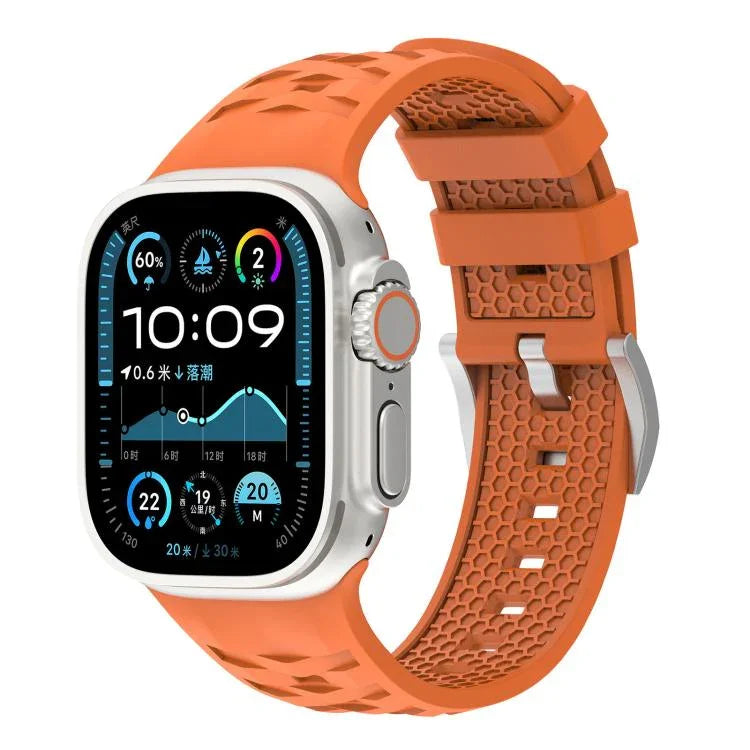 Bracelete em Silicone Bicolor com Textura de Pneu, Para Apple Watch 46mm / 49mm / 45mm / 44mm, Para Apple Watch 42mm / 41mm / 40mm / 38mm