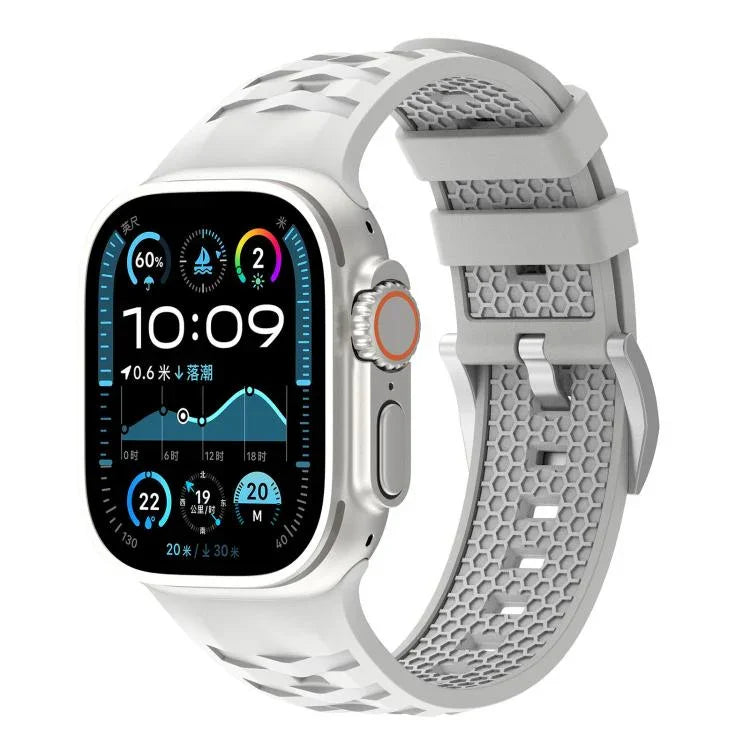 Bracelete em Silicone Bicolor com Textura de Pneu, Para Apple Watch 46mm / 49mm / 45mm / 44mm, Para Apple Watch 42mm / 41mm / 40mm / 38mm