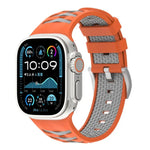 Bracelete em Silicone Bicolor com Textura de Pneu, Para Apple Watch 46mm / 49mm / 45mm / 44mm, Para Apple Watch 42mm / 41mm / 40mm / 38mm