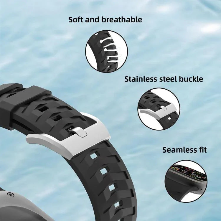 Bracelete em Silicone Bicolor com Textura de Pneu, Para Apple Watch 46mm / 49mm / 45mm / 44mm, Para Apple Watch 42mm / 41mm / 40mm / 38mm