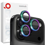 Protetor de Lente de Câmara NORTHJO Anel Metálico CD Filme de Vidro Temperado, Para iPhone 17 Pro / 17 Pro Max