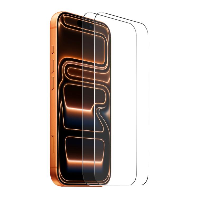 2pcs ENKAY Cola Espessada Sem Borda Branca Filme de Vidro Temperado 9H com Grande Borda Arqueada de Alumínio-Silício, Para iPhone 17 Pro Max, Para iPhone 17 Pro, Para iPhone 17, Para iPhone Air