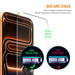 2pcs ENKAY Cola Espessada Sem Borda Branca Filme de Vidro Temperado 9H com Grande Borda Arqueada de Alumínio-Silício, Para iPhone 17 Pro Max, Para iPhone 17 Pro, Para iPhone 17, Para iPhone Air